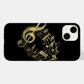 Goldene Noten in ovaler Form Case-Mate iPhone Hülle (Rückseite (Horizontal))