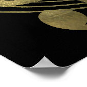 Goldene Noten in ovaler Form Poster (Ecke)