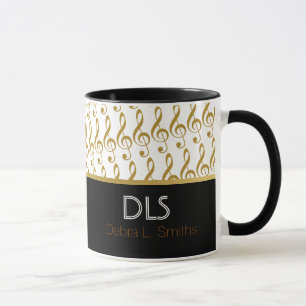 goldene Noten personalisiert Tasse