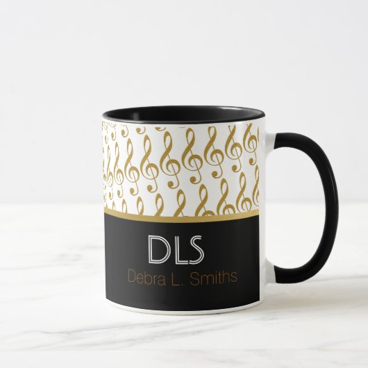 goldene Noten personalisiert Tasse (Rechts)