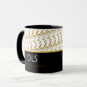 goldene Noten personalisiert Tasse (Vorderseite Links)