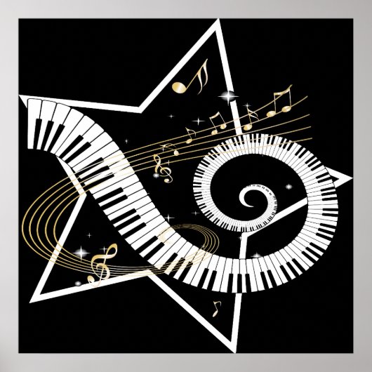 Goldene Noten von Musical Star Poster (Vorne)