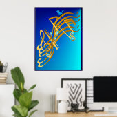 Goldene Notizen Print Poster (Heimbüro)