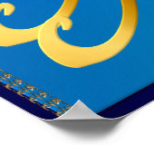 Goldene Notizen Print Poster (Ecke)