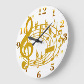 Goldene Notizen_Uhr Große Wanduhr (Winkel)