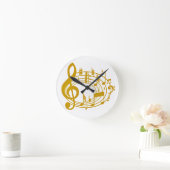 Goldene Notizen_Uhr Runde Wanduhr (Zuhause)