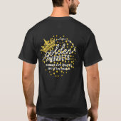 GOLDENE NUGGETS: Offizielles Logo auf Schwarzem T-Shirt (Rückseite)