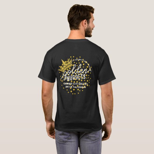 GOLDENE NUGGETS: Offizielles Logo auf Schwarzem T-Shirt (Schwarz voll)