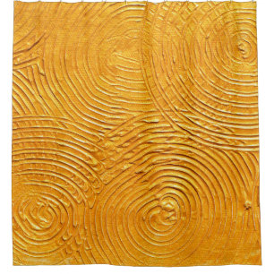 Goldene Oberfläche, goldener Hintergrund, Malerei Duschvorhang