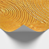 Goldene Oberfläche, goldener Hintergrund, Malerei Geschenkpapier (Ecke)