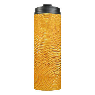 Goldene Oberfläche, goldener Hintergrund, Malerei Thermosbecher