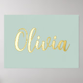 Goldene oder silberne Schrift, hellgrün Foliendrucke (Vorderseite)