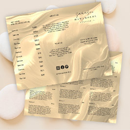 Goldene Opal-Broschüre Preisliste Muschel Holograf