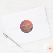 Goldene Orange Lila Sonnenuntergangshimmel Monet K