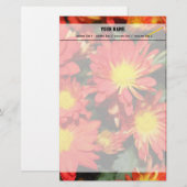 Goldene, orangefarbene Blume. Briefpapier (Vorne/Hinten)
