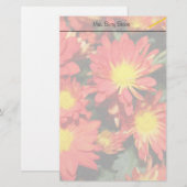 Goldene, orangefarbene Blume. Briefpapier (Vorne/Hinten)