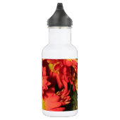 Goldene, orangefarbene Blume. Edelstahlflasche (Rechts)