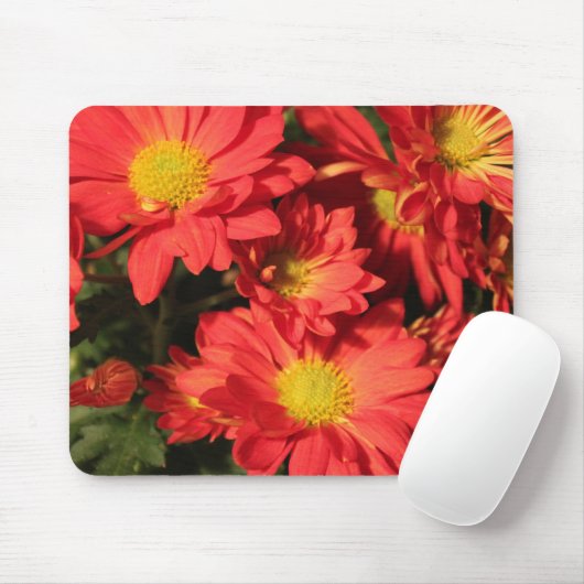 Goldene, orangefarbene Blume. Mousepad (Mit Mouse)