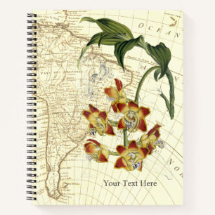 Goldene Orchidee Forschungsnotizbuch Notizblock
