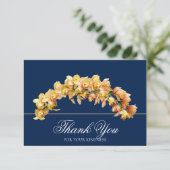 Goldene Orchideen-Blumenbogen Botanical Chic Danke (Stehend Vorderseite)