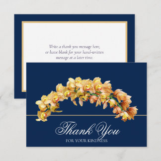 Goldene Orchideen-Blumenbogen Botanical Chic Danke