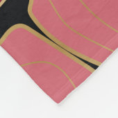 Goldene Orchideen, elegante Blumen-Linien Kunst. Fleecedecke (Ecke)