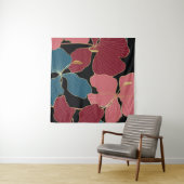 Goldene Orchideen, elegante Blumen-Linien Kunst. Wandteppich (Beispiel (Horizontal))