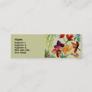 Goldene Orchideen-Visitenkarte Mini Visitenkarte