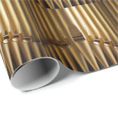 Goldene Orgelpfeifen Geschenkpapier (Rolleneckpunkt)