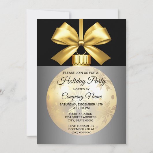 Goldene Ornament Einladung (Vorderseite)
