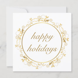 Goldene Ornament-Rahmen Weihnachtskarte Feiertagskarte