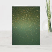 Goldene Ornamente Festgrün Feiertag Karte (Rückseite)