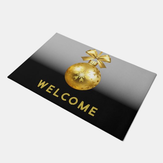 Goldene Ornamente Fußmatte (Schrägansicht)