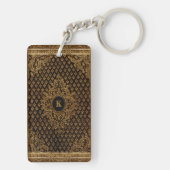 Goldene Ornamente mit der Monogramm Schlüsselanhänger (Rückseite)