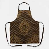 Goldene Ornamente mit der Monogramm Schürze (Vorderseite)