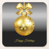 Goldene Ornamente Rechteckiger Pappuntersetzer (Vorderseite)