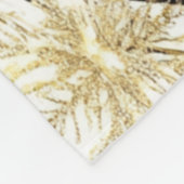 Goldene Ornamente Weihnachten Fleecedecke (Ecke)