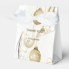 Goldene Ornamente Weihnachten Geschenkschachtel