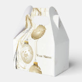 Goldene Ornamente Weihnachten Geschenkschachtel (Rückseite)