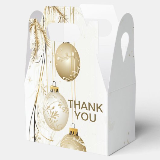 Goldene Ornamente Weihnachten Geschenkschachtel (Geöffnet)