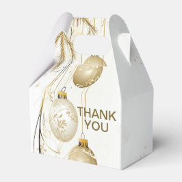 Goldene Ornamente Weihnachten Geschenkschachtel