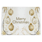 Goldene Ornamente Weihnachten Große Geschenktüte (Vorderseite)