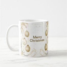 Goldene Ornamente Weihnachten Kaffeetasse
