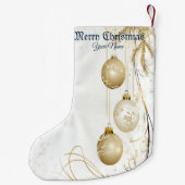 Goldene Ornamente Weihnachten Kleiner Weihnachtsstrumpf (Rückseite)