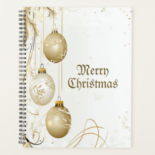 Goldene Ornamente Weihnachten Planer