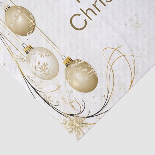 Goldene Ornamente Weihnachten Seidenpapier (Ausschnitt)