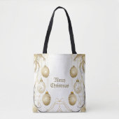 Goldene Ornamente Weihnachten Tasche (Vorderseite)