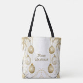 Goldene Ornamente Weihnachten Tasche (Rückseite)