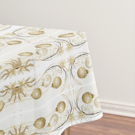 Goldene Ornamente Weihnachten Tischdecke (Beispiel)