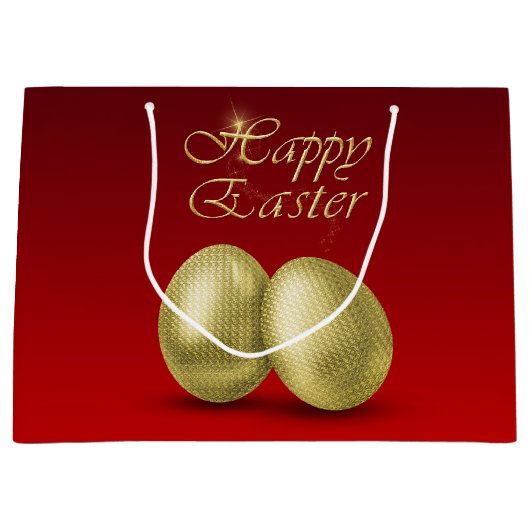 Goldene Ostereier - Große Geschenktasche Große Geschenktüte (Vorderseite)